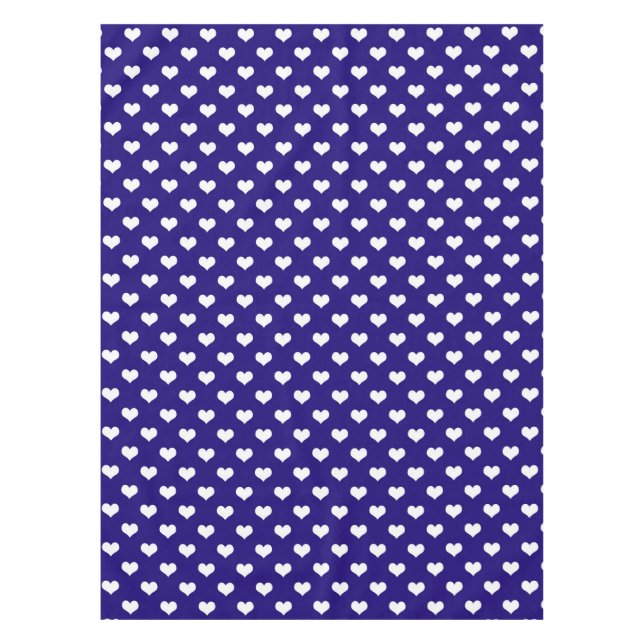 Nappe Bleu Blanc amour Coeur Motif Design (Devant)