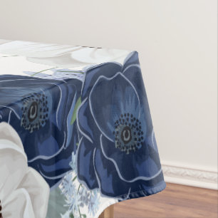 Nappe Bleu chic Dusty Floral Botanique