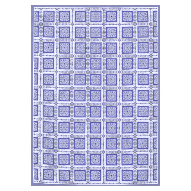 Nappe Bleu de dentelle en céramique de Grèce (Devant)