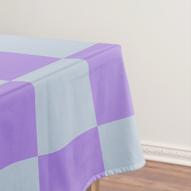Nappe Bleu doux et À damiers lavande (In Situ)