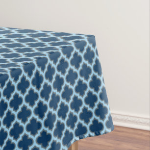 Nappe Bleu et Bébé Bleu Trellis, treillis, Quatrefoil