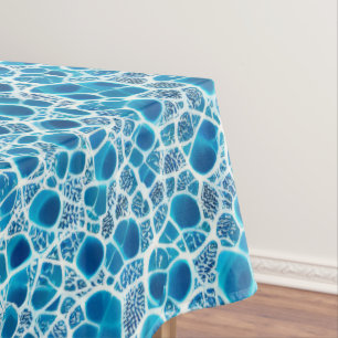 Nappe Bleu et blanc Frosty Imaginaire Abstrait Ice Mosai