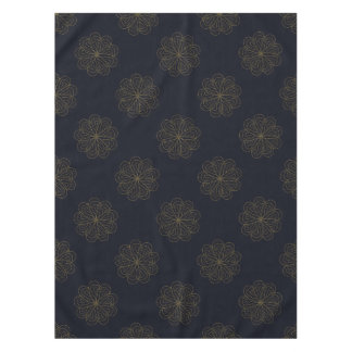 Nappe Bleu et or élégant modèle floral