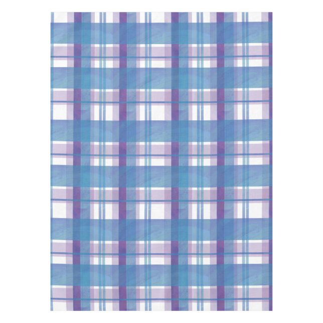 Nappe Bleu et pourpre de plaid de Madras (Devant)
