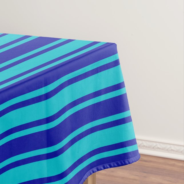 Nappe Bleu et turquoise bandes bonbons (In Situ)