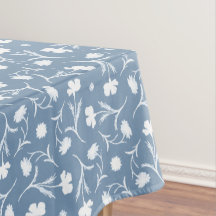 Bleu gris blanc Liberté motif floral élégant Pop