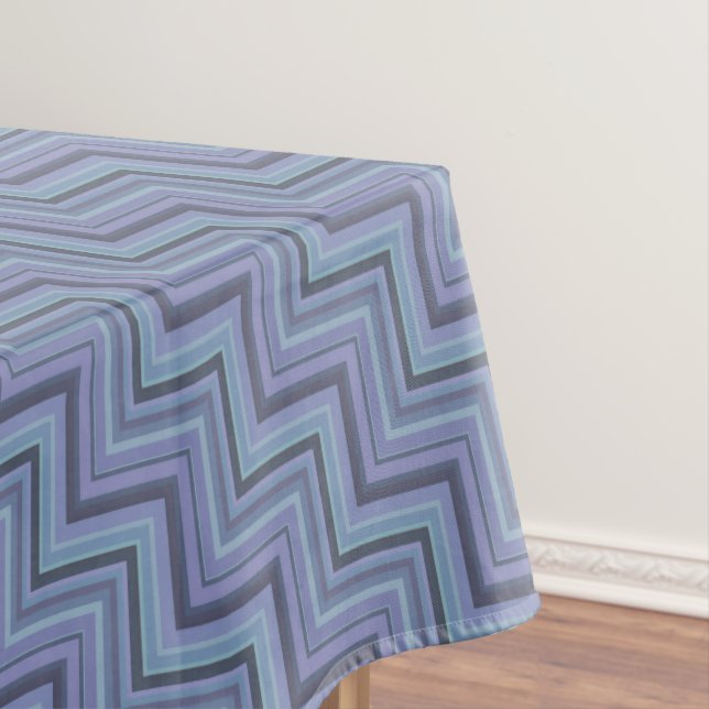 Nappe Bleu gris rayures motif (In Situ)