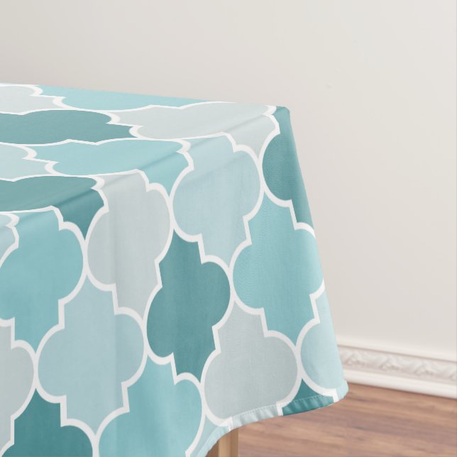 Nappe Bleu Marocain Trellis, Lattes, Quatrefoil (In Situ)