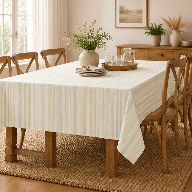Nappe Bleu Poussiéreux Neutre Rayé | Fermes Rustiques (Créateur téléchargé)