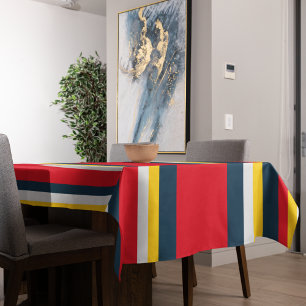 Nappe Bleu rouge Jaune Uniforme rayures