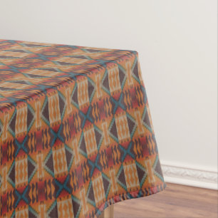 Nappe Bleu Turquoise foncé Brown Beige Orange Rouge Trib