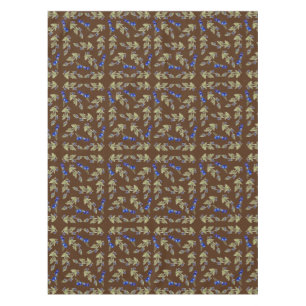 Nappe Bleuets Sur La Vigne Feuilles Sol Brown