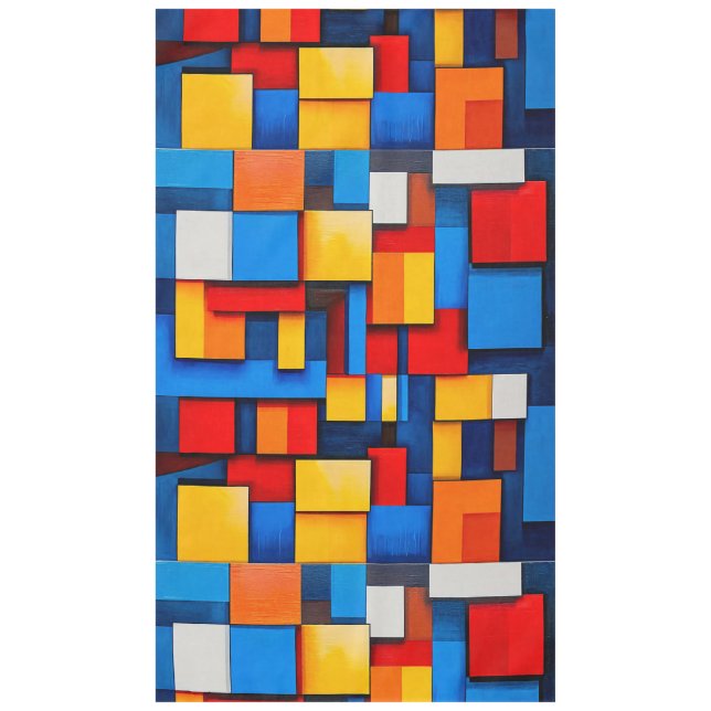 Nappe Blocs abstraits colorés (Devant)