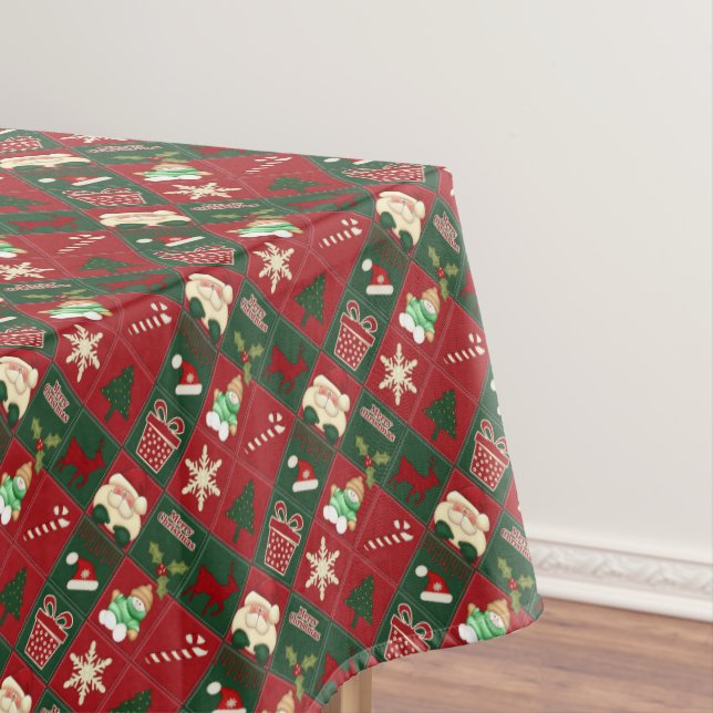 Nappe Blocs de Noël-52x70 COTON TABLECLOTH (In Situ)