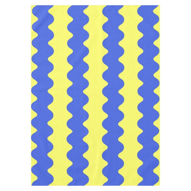 Nappe Blue Lime Wavy Stripe Bold Salle à manger Accent (Devant)