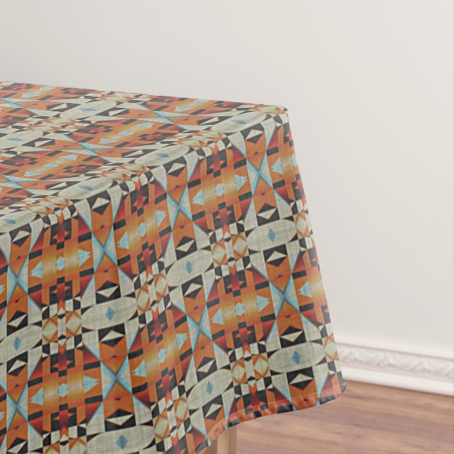 Nappe Blue Red Orange Taupe Brown Black Tribal Art (In Situ)