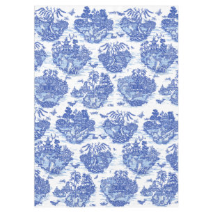 Nappe Blue Willow Animal Rabbit Fox Deer Oriental Design