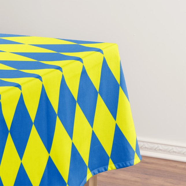 Nappe Blue Yellow Harlequin Checkered Design  (Créateur téléchargé)