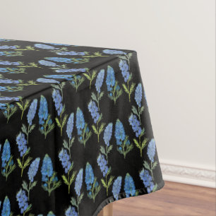Nappe Bluebonnets Blue Elegant Black Texas Floral