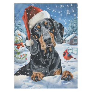 Nappe Bluetick Coonhound Dog Winter Wonderland Noël