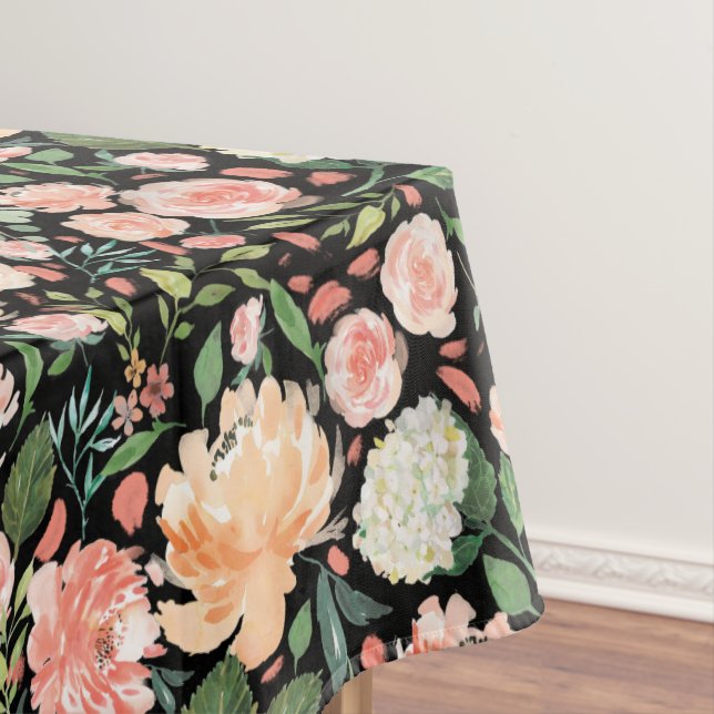 Nappe Blush de printemps Fleurs aquarelles couleur perso (In Situ)
