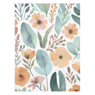 Nappe Boho fleur sauvage Aquarelle Pastel Floral Decor