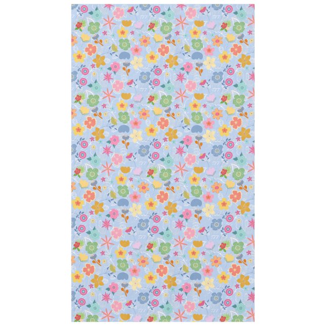 Nappe Boho Flowers Motif B01.w Lblue BG (Devant)