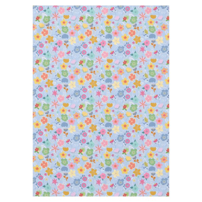Nappe Boho Flowers Motif B01.w Lblue BG (Devant)