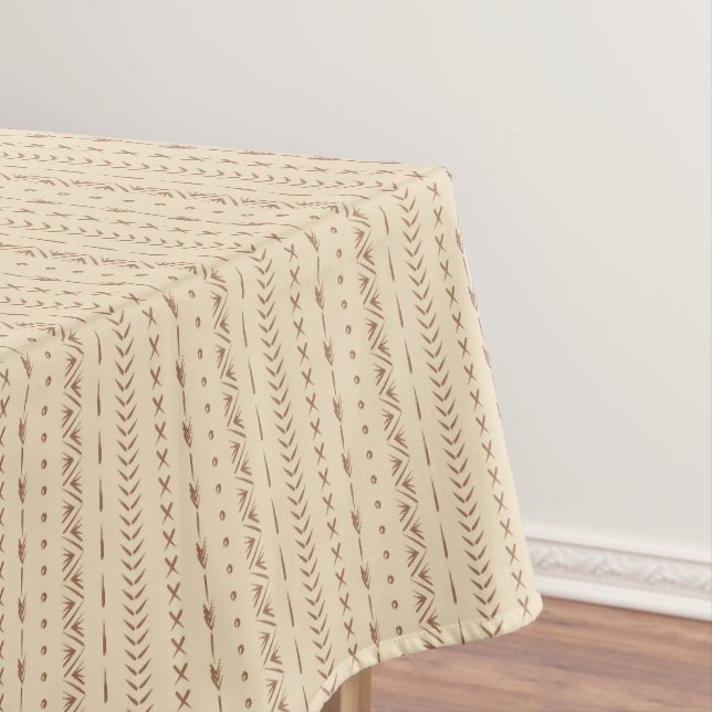 Nappe Boho géométrique sud-ouest à rayures chaud neutre (In Situ)