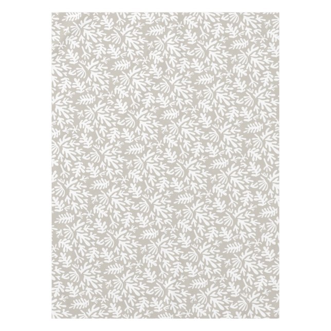 Nappe Boho Matisse Formes Botaniques Gris Motif (Devant)