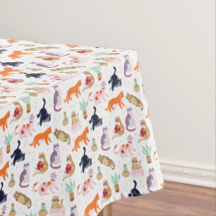 Nappe Boho Summer Cute Cats Green Cactus