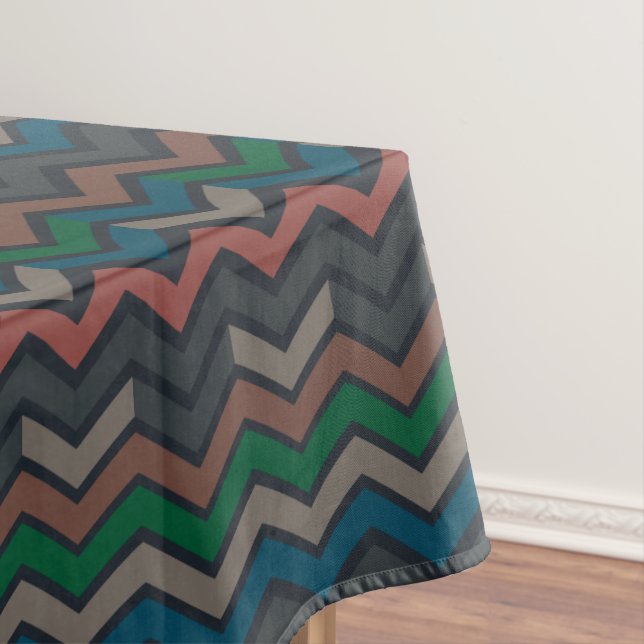 Nappe Bois sombre Terre Zigzag Chevron  (In Situ)