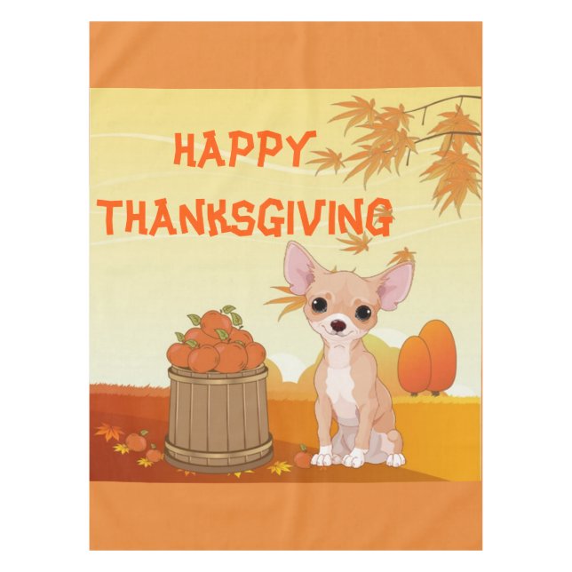 Nappe Bon thanksgiving Tan Chihuahua (Devant)