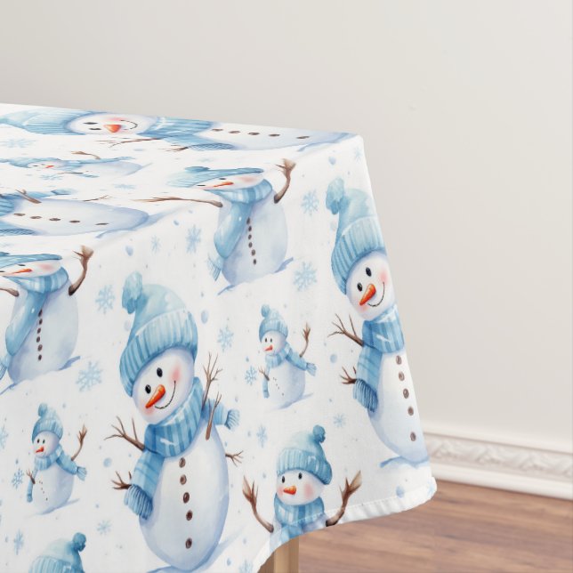 Nappe Bonhommes de neige heureux (In Situ)
