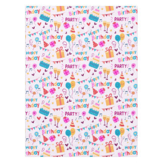 Nappe Bonne impression de gâteau d'anniversaire