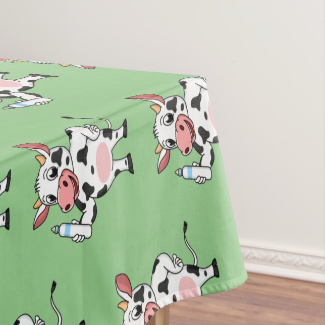 Nappe Bonne vache avec dessin animé de biberon (In Situ)
