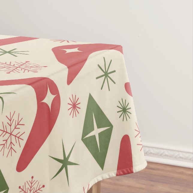 Nappe Boomerangs de Noël du milieu du siècle avec diaman (In Situ)