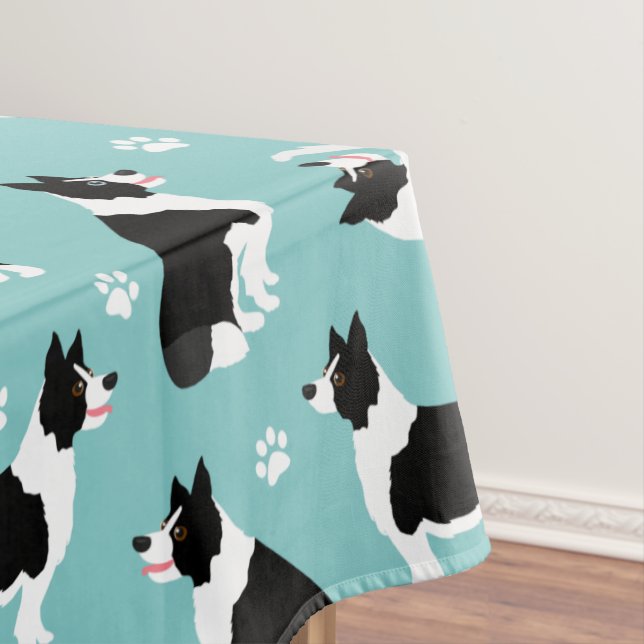Nappe Bordure Collie et Empreinte de patte (In Situ)