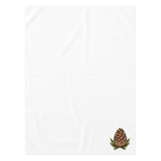 Nappe botanique Cône de Pin Rustique | Bois N (Devant)