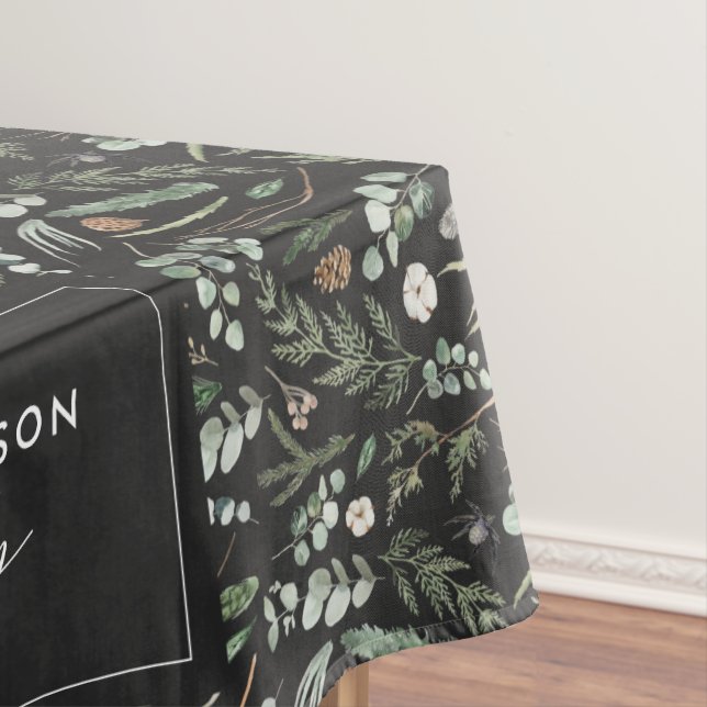 Nappe Botanique noire élégante décoration de cadeau mode (In Situ)