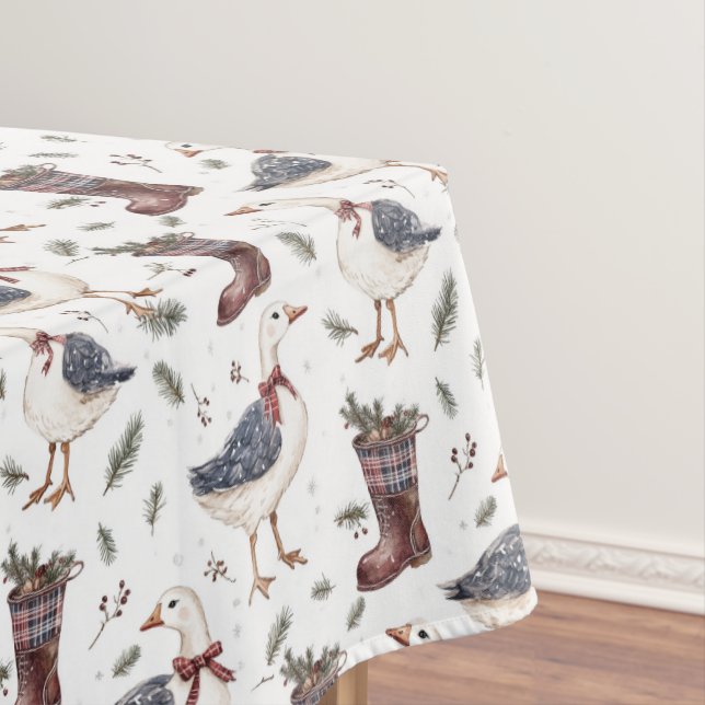 Nappe Bottes de Noël Country Goose (In Situ)