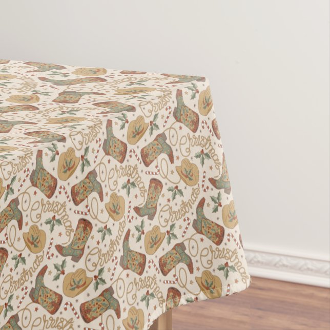 Nappe Bottes de Noël de l'Ouest et Motif Casquette (In Situ)