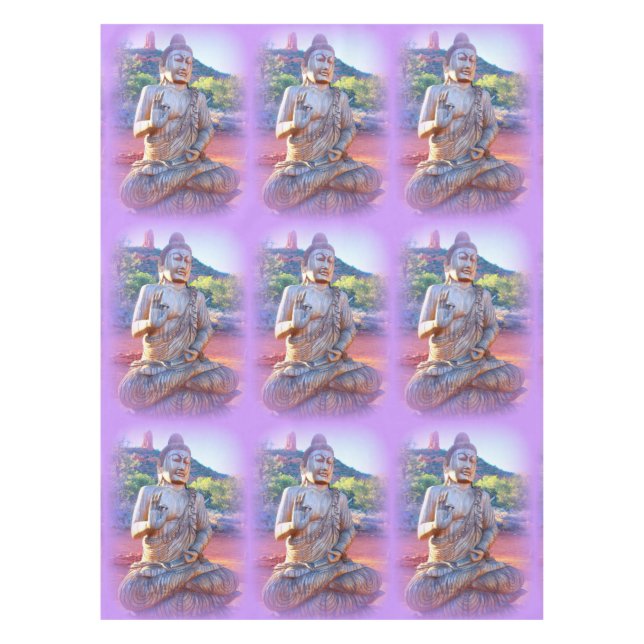 Nappe Bouddhas méditants à aura violette (Devant)