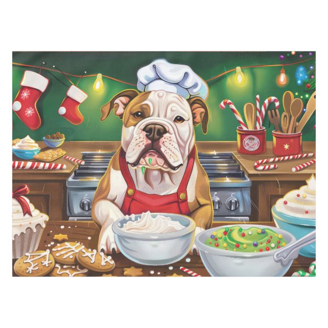 Nappe Bouldog américain Fêtes de fin d'année : Noël fest (Devant (Horizontal))