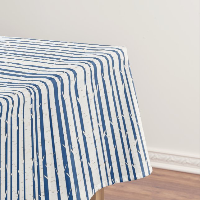 Nappe Bouleau blanc Tissu de table personnalisé (In Situ)