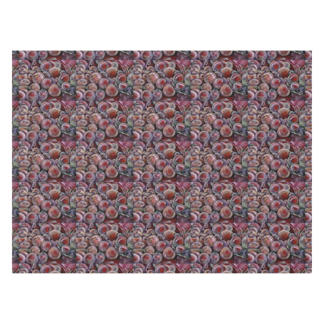 Nappe Boules de Noël rouges (Devant (Horizontal))