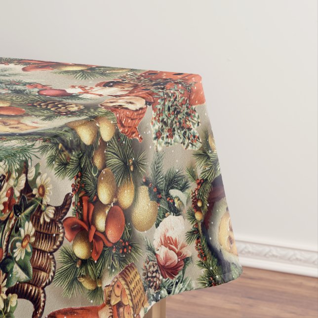 Nappe Boules de Noël Victoriennes Vintage (In Situ)