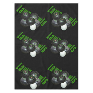 Nappe Boules De Pelouse Noire Et Logo,