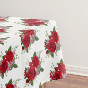 Nappe Bouquet de fleurs rétro, Roses rouges