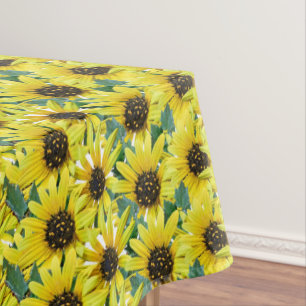 Nappe Bouquet de tournesol jaune Rectangle floral clair